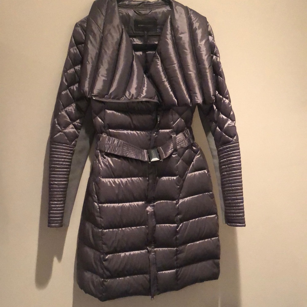 BCBG Max Azria metallic puffer